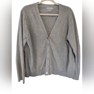 XL Van Heusen Studio Gray Women's Cardigan 100% Cotton Cabincore